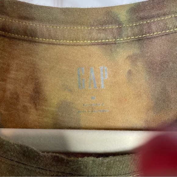 Ladies M tie dyed tee ice dyed fall colors green brown gold earth tones leaves - Picture 5 of 7